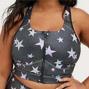 NWOT - Torrid Women’s Active Wicking Sports Bra Performance Stars Size 00